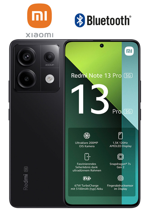 Mobil-Telefone - Smartphone Xiaomi Redmi Note 13 Pro, in Farbe SCHWARZ Ansicht 1