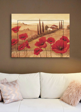 Bild mit dem Titel Mohnblumen in der Toskana