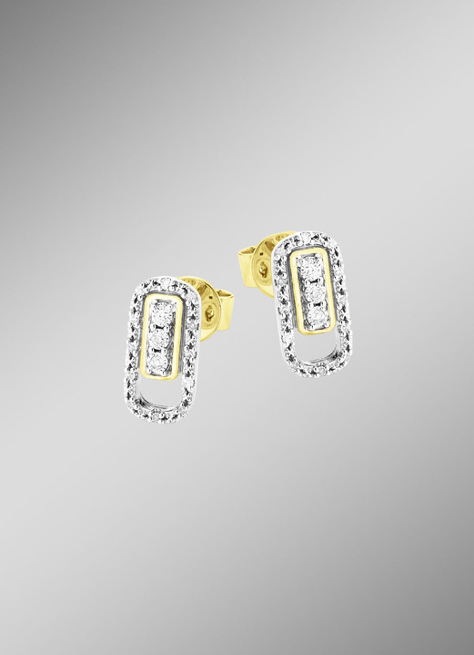 Ohrschmuck - Schicke Ohrstecker mit Brillanten, in Farbe  Ansicht 1