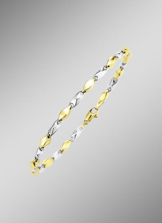 Halsketten - Fantasieketten-Garnitur in Bicolor, in Farbe , in Ausführung Armband, 19 cm lang Ansicht 1