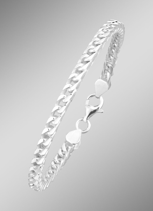 Halsketten - Fantasieketten-Garnitur mit markantem 4-kant Design, in Farbe , in Ausführung Armband, Länge 21 cm Ansicht 1