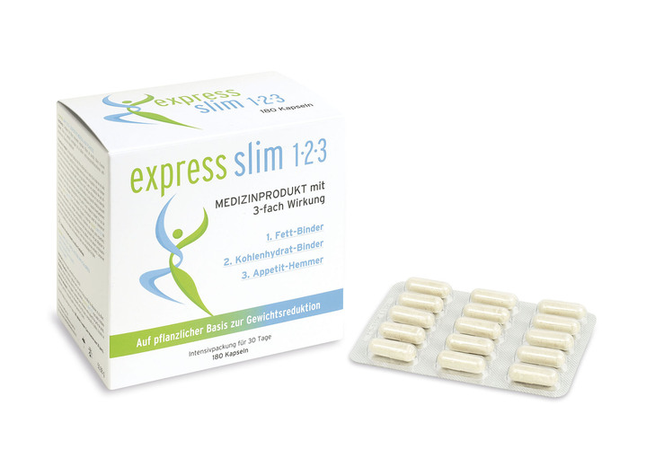 - Sättigungskapseln Express Slim - Hält länger satt, in Farbe , in Ausführung 90 Sättigungskapseln