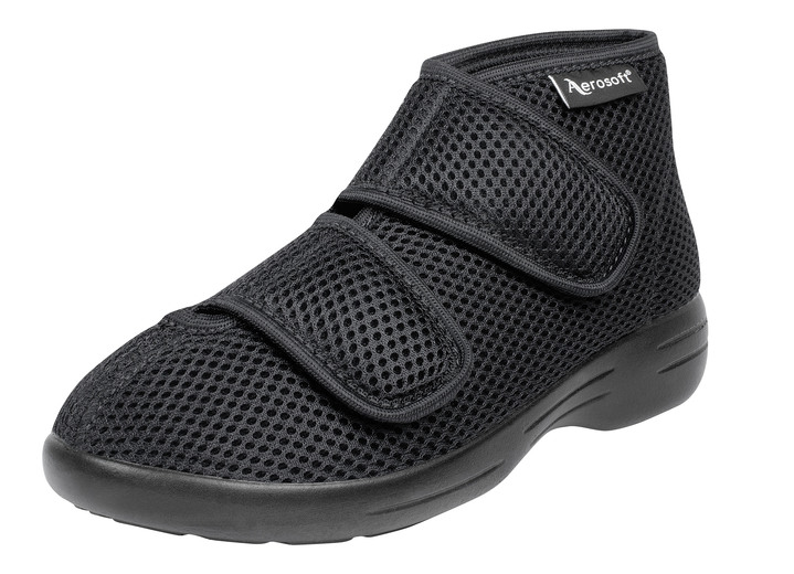 Gesundheitsschuhe - Klett-Stiefel für Damen und Herren, in Größe 036 bis 046, in Farbe SCHWARZ Ansicht 1