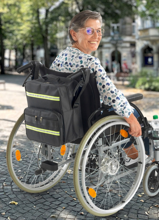 Rollatoren & Rollstühle - Wetterfeste Rollstuhl-/Rollator-Tasche, in Farbe SCHWARZ Ansicht 1