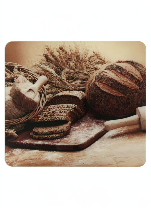 Haushaltshelfer - Wandblende aus Glas, Motiv Brot, in Farbe BROT