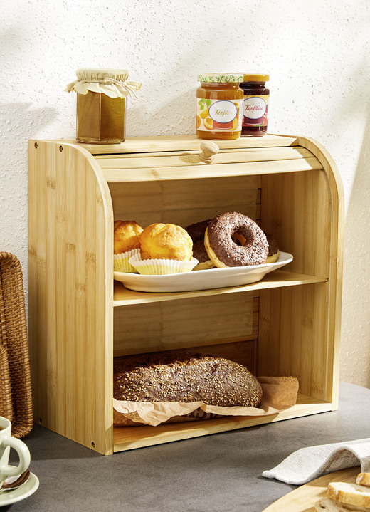 Küchenhelfer - Rolladen-Regal aus Bambus, in Farbe NATURBRAUN Ansicht 1