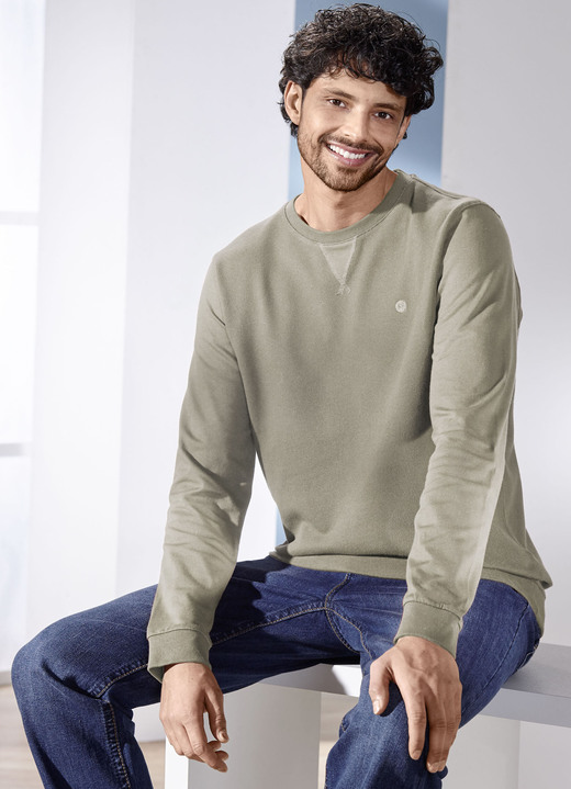 Sweatshirts - Sweatshirt in 3 Farben, in Größe 3XL (64/66) bis XXL (60/62), in Farbe STEIN Ansicht 1
