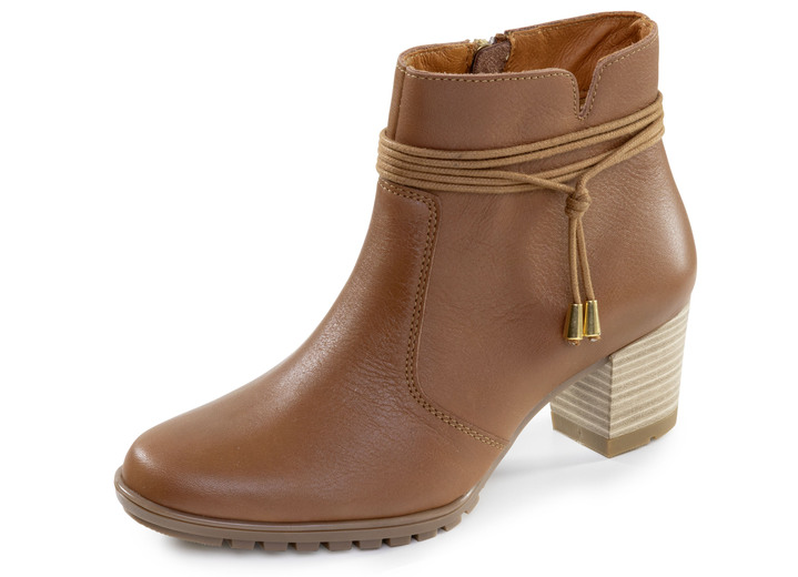 Stiefel & Stiefeletten - ELENA EDEN, schicke Damen-Stiefeletten, Weite G, mit herausnehmbarem Fußbett, in Größe 036 bis 042, in Farbe COGNAC Ansicht 1