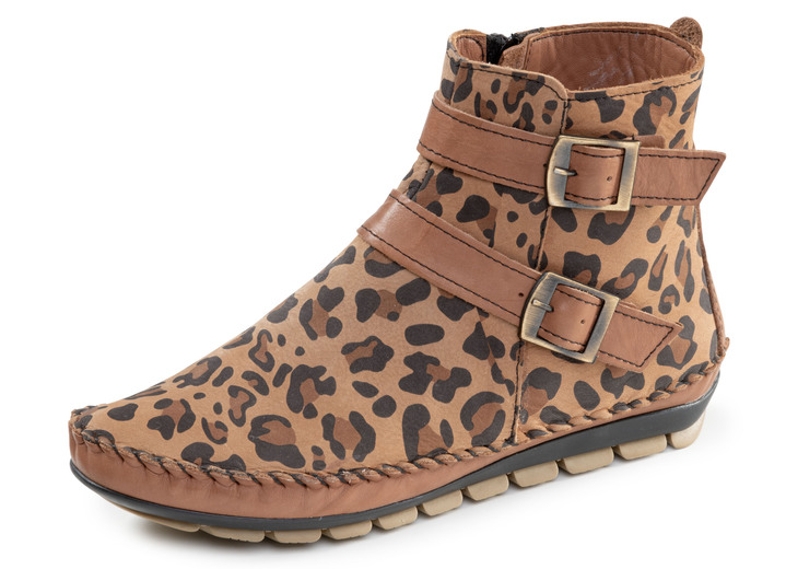 Stiefel & Stiefeletten - Gemini, trendige Damen-Boots, Weite G, mit herausnehmbarem Fußbett, in Größe 036 bis 042, in Farbe BRAUN Ansicht 1