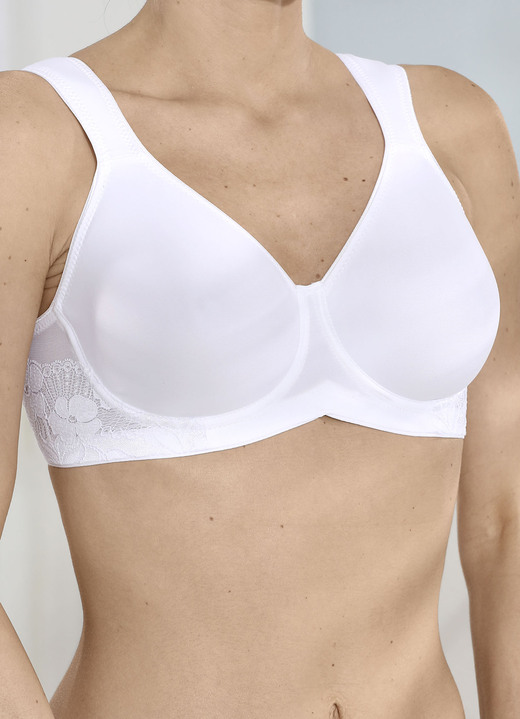 BH mit Formbügel - Miss Mary Bügel-BH aus atmungsaktivem Funktionsmaterial, in Größe 075 bis 105, in Cup C, in Farbe WEISS Ansicht 1