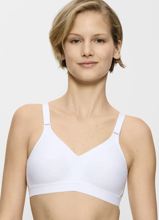 BH ohne Formbügel - Triumph Triaction Wellness Sport-BH für leichte Beanspruchung, in Größe 075 bis 095, in Cup C, in Farbe WEISS Ansicht 1
