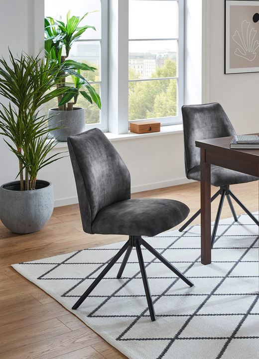 Stühle & Sitzbänke - Moderne Stühle, 2er-Set, in Farbe ANTHRAZIT Ansicht 1