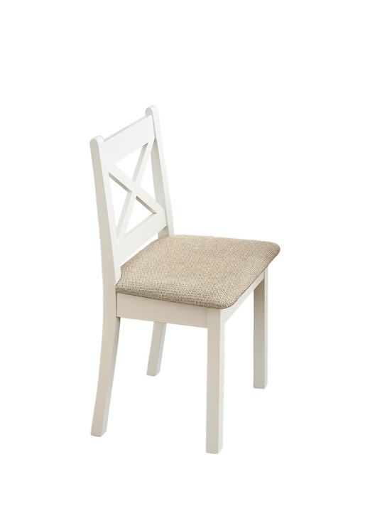 Stühle & Sitzbänke - Esszimmermöbeln, in Farbe WEISS-BEIGE, in Ausführung Stühle, 2er-Set Ansicht 1