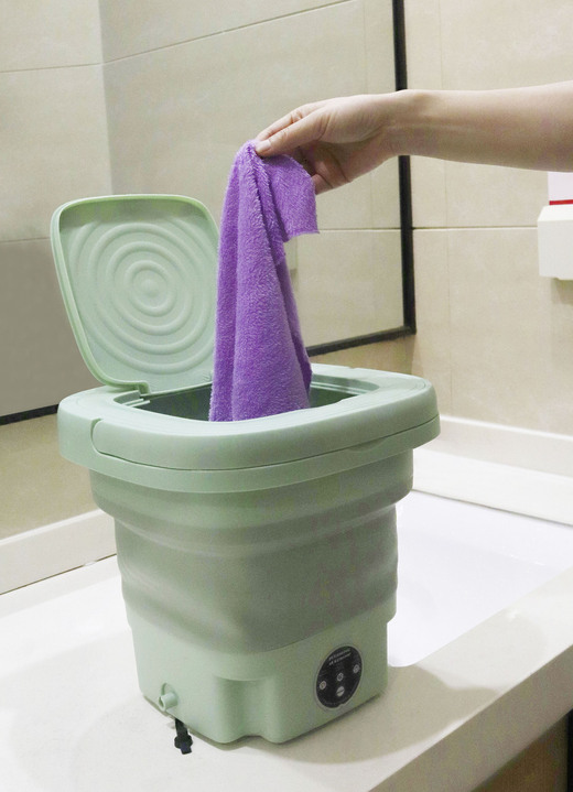 Reinigungsgeräte - Faltbare Mini-Waschmaschine, in Farbe GRÜN Ansicht 1