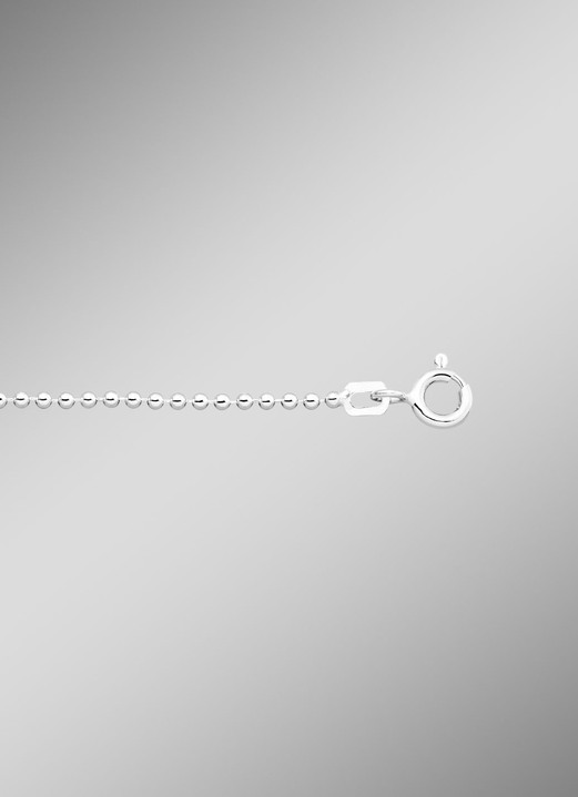 Halsketten - Kugelkette aus Silber, in Farbe  Ansicht 1