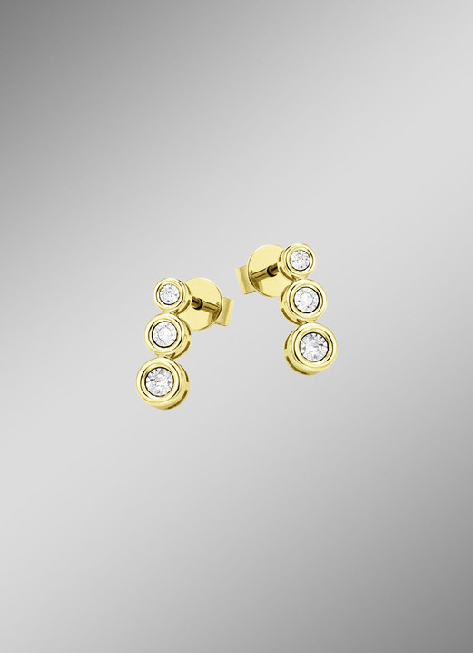 Ohrschmuck - Edle Ohrstecker mit Brillanten, in Farbe  Ansicht 1