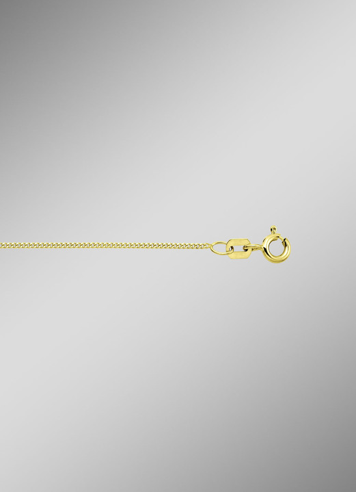 Halsketten - Stilvolle Flachpanzerkette aus Gold, in Farbe  Ansicht 1
