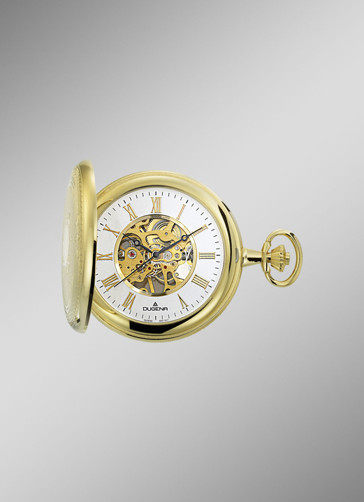 Mechanikuhren / Automatikuhren - Dugena Automatik-Taschenuhr, in Farbe  Ansicht 1