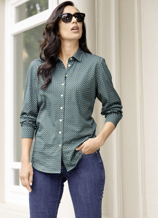 Shirtbluse mit Minimal -Dessin