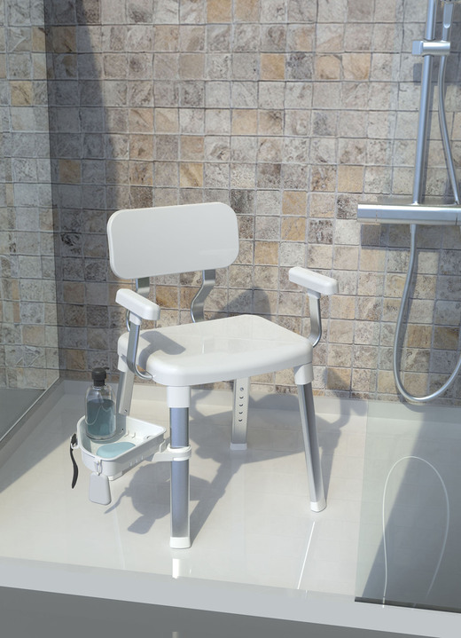 Badhilfen - Für sicheres Duschen und Baden - Dusch- und Badestuhl , in Farbe WEISS Ansicht 1