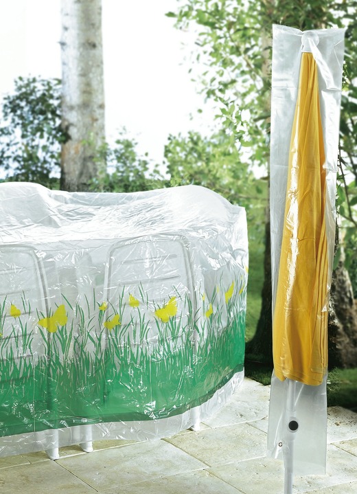 Gartengeräte und Zubehör - Abdeckhüllen aus reißfestem Kunststoff, in Farbe , in Ausführung Schutzhülle für Sonnenschirm bis 2,5 m Ansicht 1