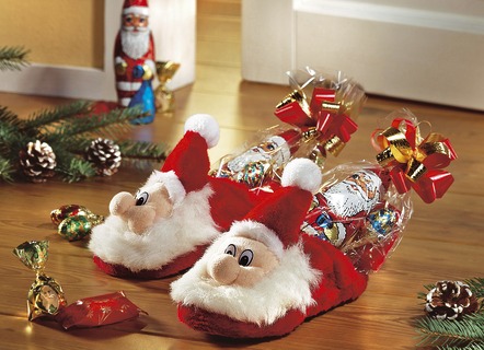 Weihnachtspantoffeln mit süßer Füllung