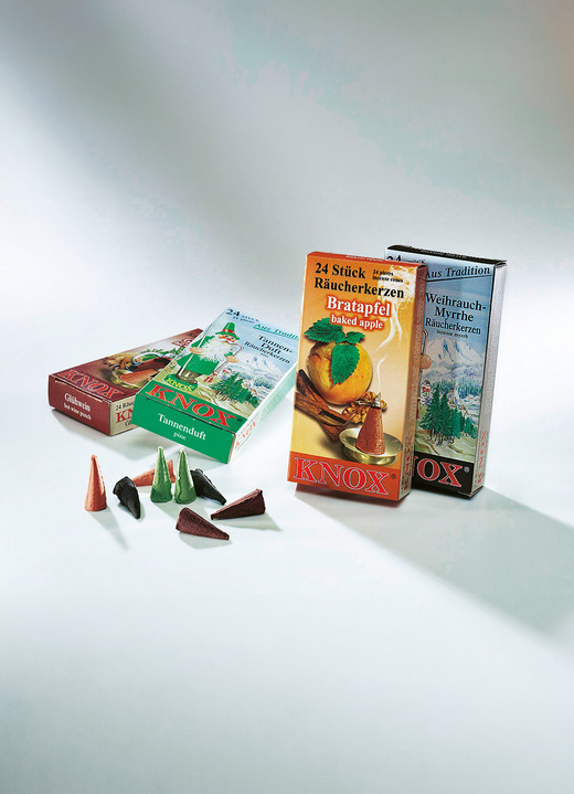 Aus dem Erzgebirge - Räucherkerzen-Set, 96-teilig, in Farbe GRÜN-SCHW-BRAUN Ansicht 1