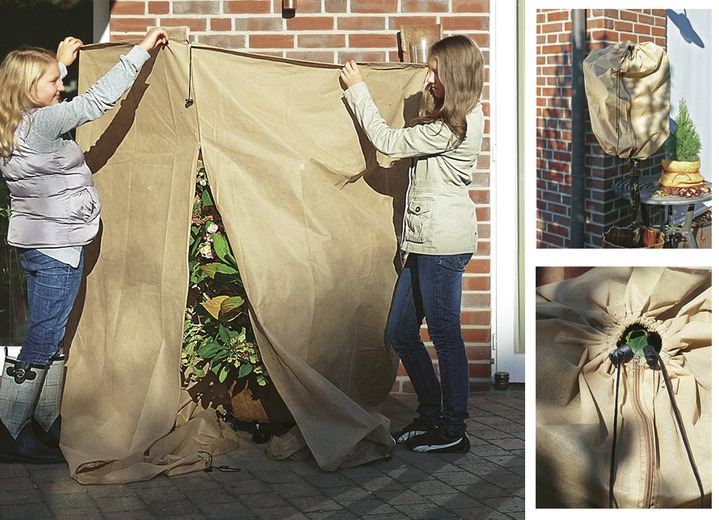- Winterschutz-Thermo-Mantel mit Reißverschluss, in Farbe BEIGE, in Ausführung 50x100 cm