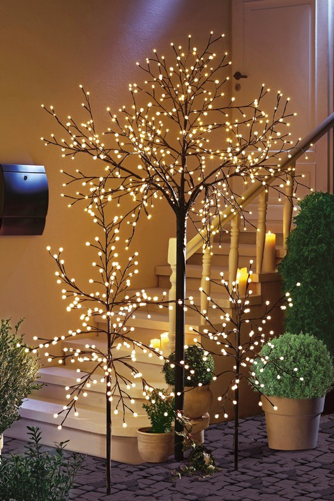 Leuchtende Dekoration - LED-Baum mit LED-Kugeln, in Farbe WARM-WEIß, in Ausführung Höhe 120 cm Ansicht 1