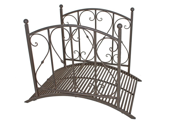 Gartendekoration - Gartenbrücke aus Metall , in Farbe ROSTFARBEN, in Ausführung Gartenbrücke, klein Ansicht 1