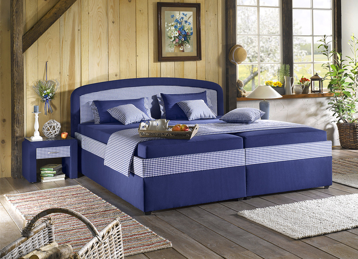 - Polsterbett mit geräumigem Bettkasten, in Farbe BLAU, in Ausführung Ausführung 1