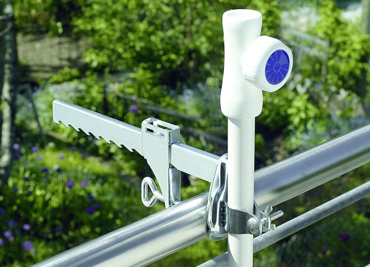 Sicht- & Sonnenschutz - Balkonklammer aus verzinktem Stahl, in Farbe SILBER