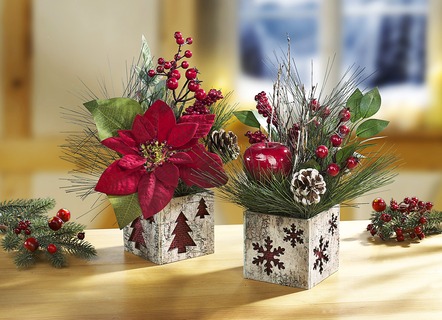 Weihnachtsgestecke, 2er-Set