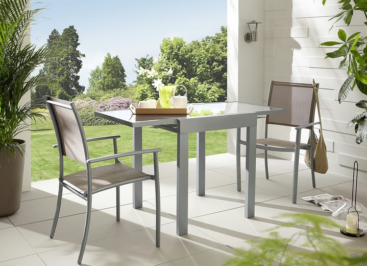 Gartenmöbel - Gartenmöbel Milano, in Farbe TAUPE, in Ausführung Stapelsessel, 2er-Set Ansicht 1