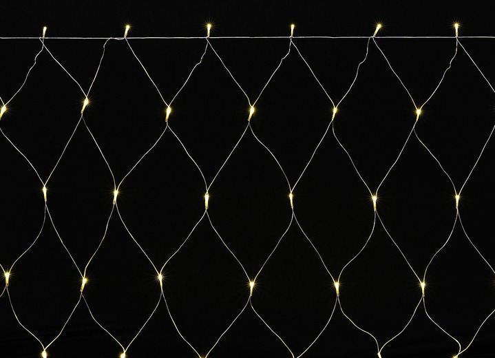 - LED-Lichternetz mit warmweißem Licht, in Farbe KRISTALL-EFFEKT, in Ausführung Mit 208 LEDs mit Kristall-Effekt