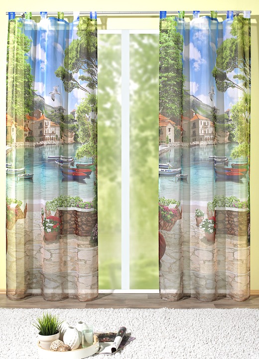 - Dekoschal mit Digitaldruck Toskana, in Größe 365 (H145xB120 cm) bis 572 (H245xB120 cm), in Farbe , in Ausführung mit Schlaufen