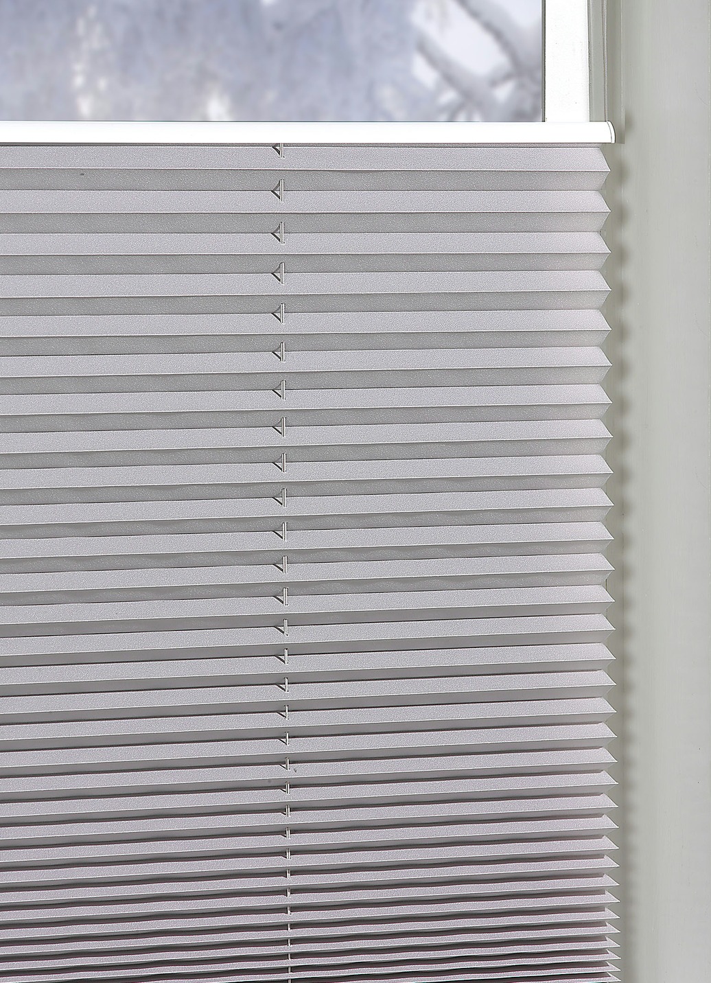 PlisseeRollos für Montage am Fensterrahmen ohne Bohren Gardinen BADER