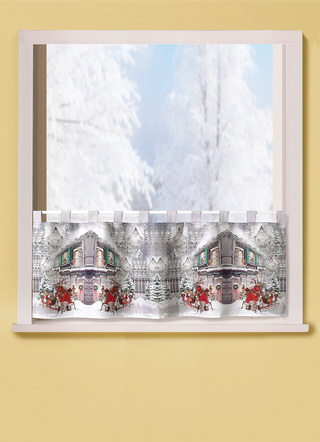 Blickdichter Kurzstore Winterdorf