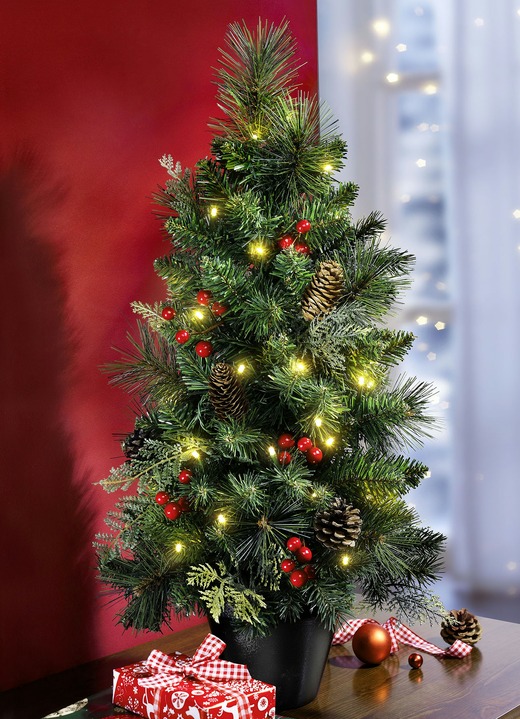 - Beleuchteter Tannenbaum, batteriebetrieben, in Farbe GRÜN