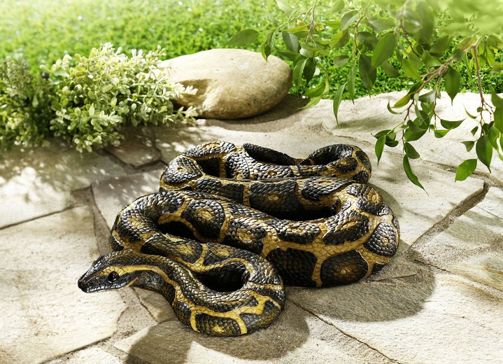 Gartendekoration - Schlange aus Polyresin, in Farbe BRAUN