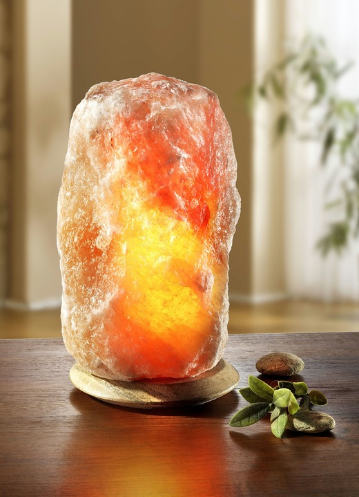 Lampen & Leuchten - Beleuchteter Salzkristall, in Farbe ORANGE Ansicht 1