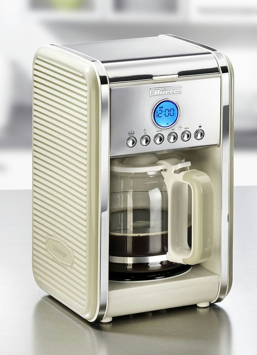 Kaffeemaschinen - Ariete Kaffeemaschine mit Glaskanne und Dauerfilter, in Farbe CREME Ansicht 1