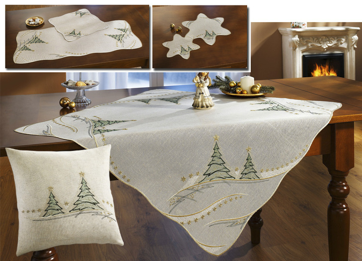Dekokissen & Hüllen - Weihnachtliche Tisch- und Raumdekoration, in Größe 110 (Deckchen, 26x 26 cm) bis 404 (Kissenbezug, 40x 40 cm), in Farbe ROT Ansicht 1