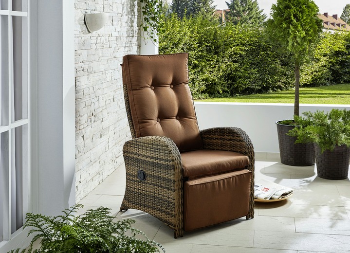 Gartenmöbel - Komfort-Sessel Inkl. Polster, in Farbe BRAUN Ansicht 1