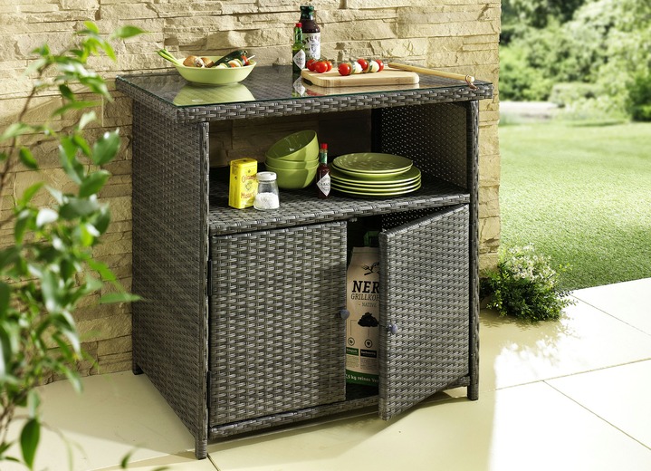 Garten - Praktisches Sideboard für Garten oder Terrasse, in Farbe GRAU Ansicht 1