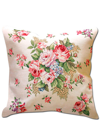 Kissenbezug mit Rosen-Motiv