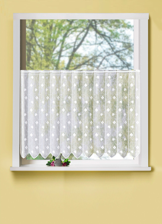 - Kurzstore mit Stangendurchzug, in Größe 786 (H45xB 95 cm) bis 875 (H75xB145 cm), in Farbe WEISS Ansicht 1