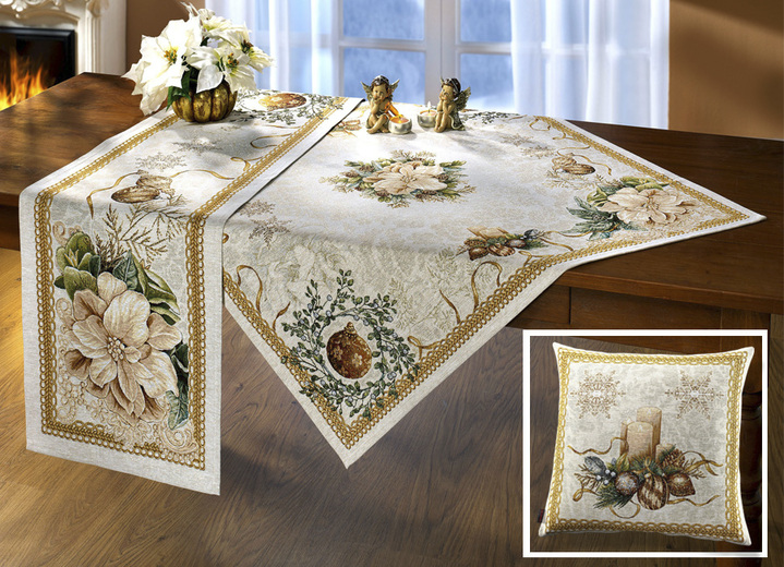 Tischdecken - Hochwertige Gobelin Tisch- und Raumdekoration, in Größe 100 (2 Platzsets, 33x 45 cm) bis 404 (Kissenbezug, 45x 45 cm), in Farbe
