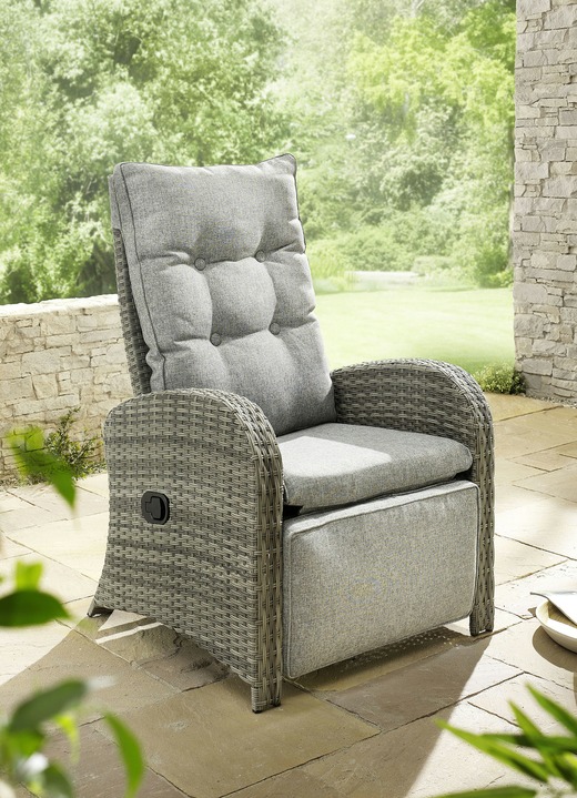 Gartenmöbel - Komfort-Sessel Inkl. Polster, in Farbe GRAU