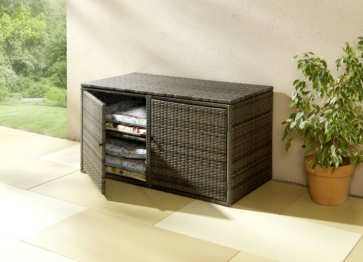 Komfort Kissenbox Aus Kunststoffgeflecht Gartenmobel Bader
